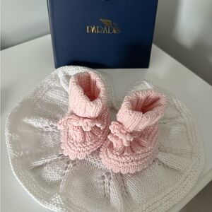 Pink Knitted Baby Booties